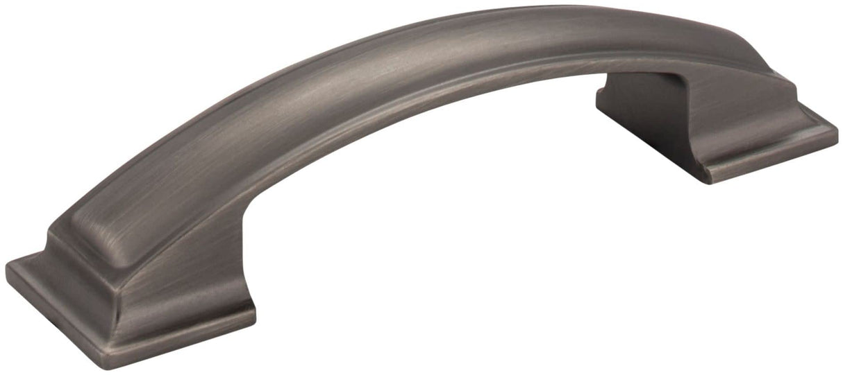 Jeffrey Alexander 435-96BNBDL 96 mm Center-to-Center Brushed Pewter Square Annadale Cabinet Pull