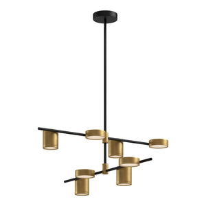 Kuzco CH96840-BK/BG JAYDEN 40" CHANDELIER TEXTURED BLACK 120V TRIAC/ELV LED 3000K 90CRI 57W