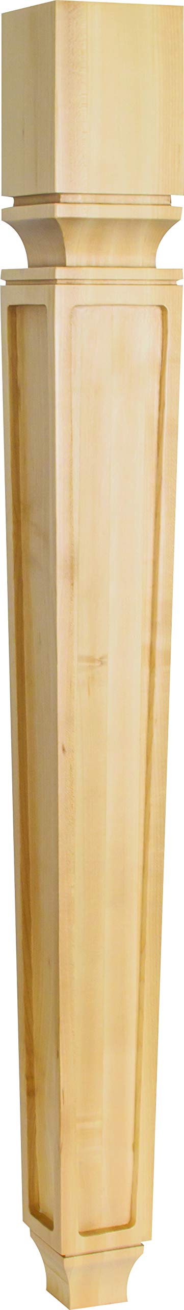 Hardware Resources P83-6-42-ALD 6" W x 6" D x 42" H Alder Cathedral Turned Post
