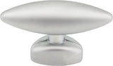 Elements 409222 1-9/16" Overall Length Matte Silver Football Verona Cabinet "T" Knob