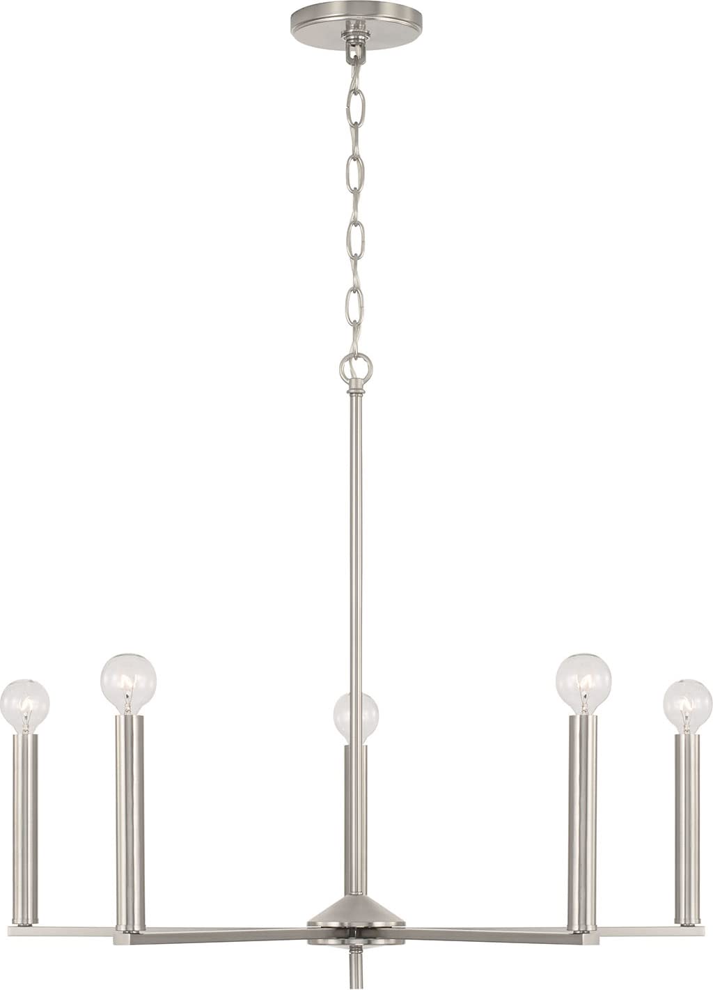 Capital Lighting 448651BN Portman 5 Light Chandelier Brushed Nickel