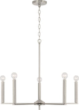 Capital Lighting 448651BN Portman 5 Light Chandelier Brushed Nickel