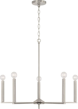 Capital Lighting 448651BN Portman 5 Light Chandelier Brushed Nickel