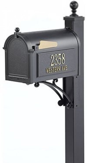 Whitehall 16298 - Deluxe Capitol Mailbox Package - Black