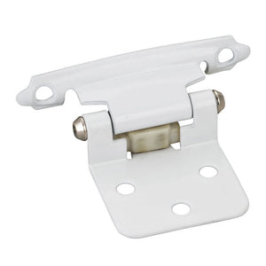 Hardware Resources P5011WH-R Traditional 1/2" Overlay Hinge with Screws - White