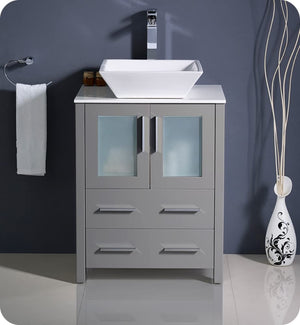 Fresca FCB6224GR Fresca Torino 24" Gray Modern Bathroom Cabinet