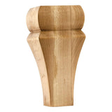 Hardware Resources BF15-2-6-CH 3" W x 3" D x 6" H Cherry Square Contemporary Bun Foot