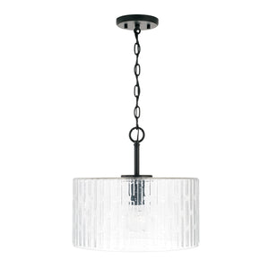 Capital Lighting 241311MB Emerson 1 Light Semi-Flush Matte Black