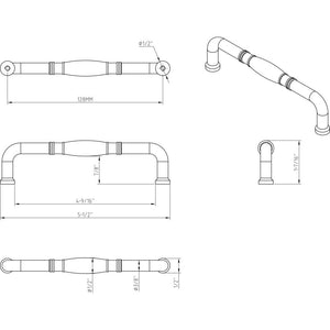 Jeffrey Alexander Z290-128-MB 128 mm Center-to-Center Matte Black Durham Cabinet Pull