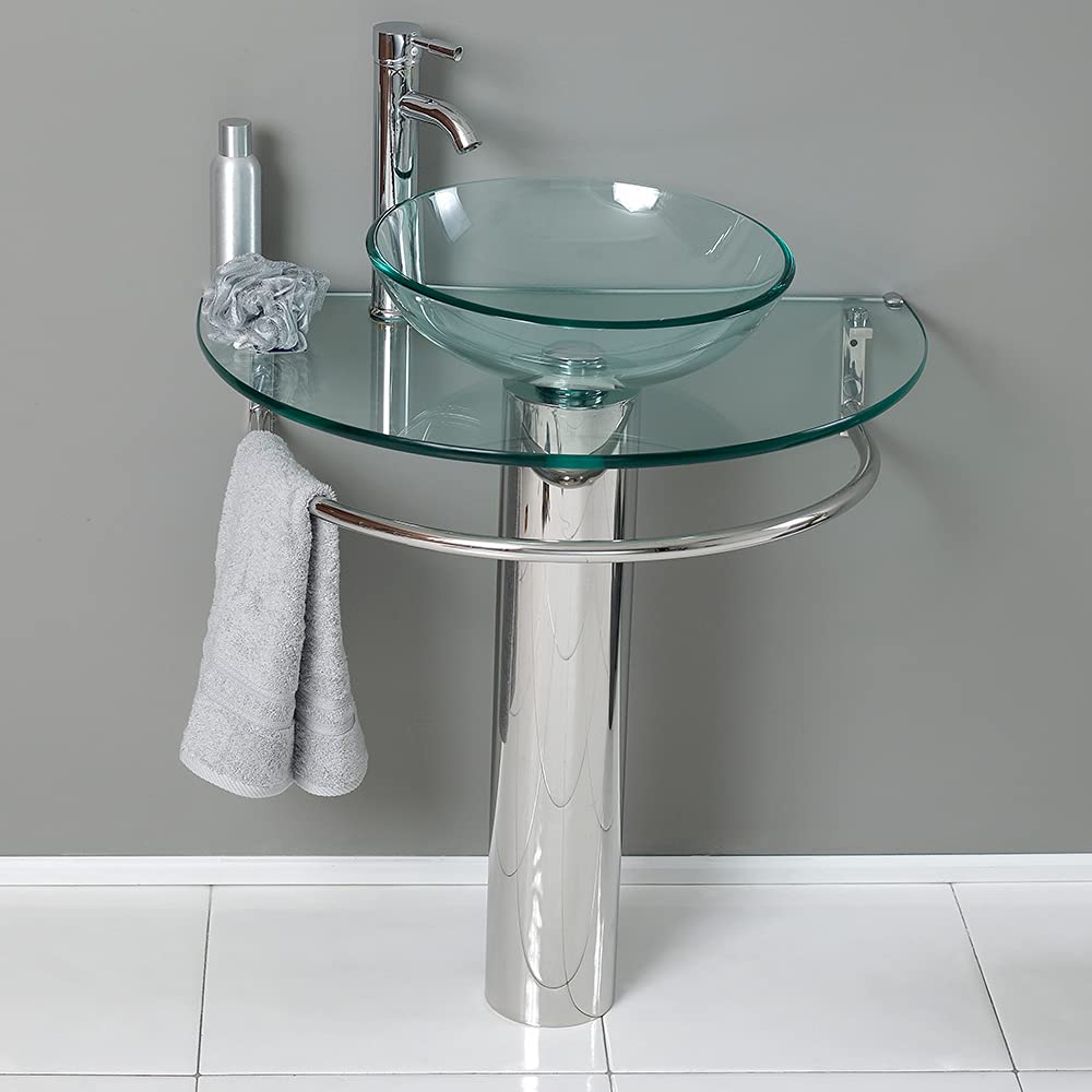 Fresca CMB1060-V Fresca Attrazione 30" Modern Glass Bathroom Pedestal