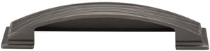 Jeffrey Alexander 536-128BNBDL 128 mm Center-to-Center Brushed Pewter Square Geometric Pattern Aberdeen Cabinet Cup Pull