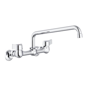 Gerber G0042630 Chrome Classics Two Handle Wall Mount Kitchen Faucet W/ 12" ...