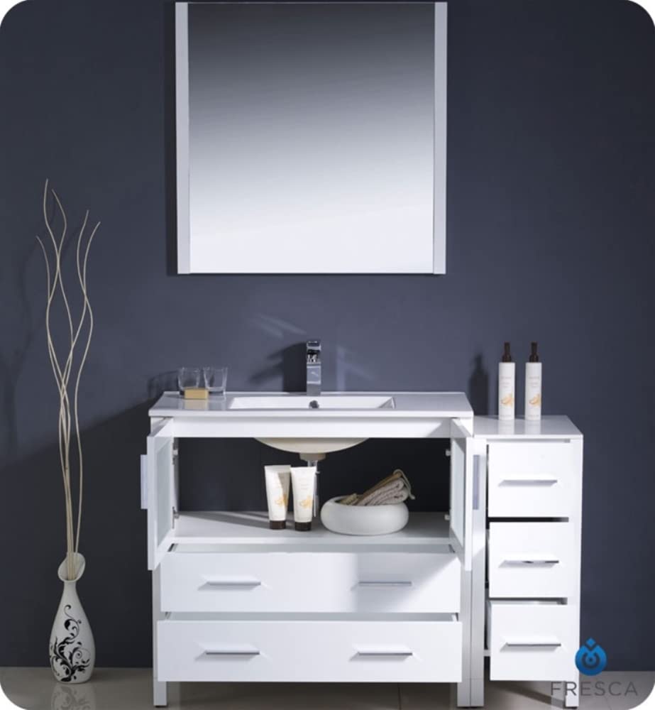 Fresca FCB62-3612WH Fresca Torino 48" White Modern Bathroom Cabinets