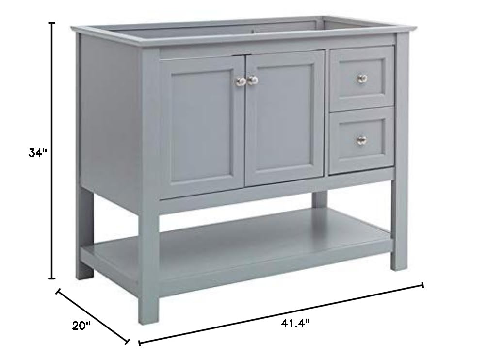 Fresca FCB2340GR Fresca Manchester 42" Gray Traditional Bathroom Cabinet