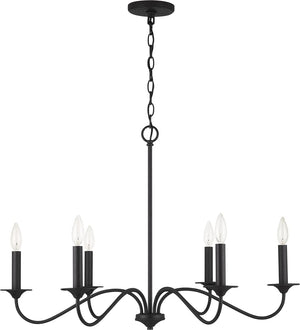 Capital Lighting 437262BI Vincent 6 Light Chandelier Black Iron