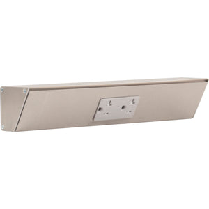 Task Lighting TR12-1GD-P-SN 12" TR Series Angle Power Strip, Satin Nickel Finish, Grey Receptacles