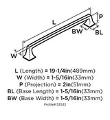 Amerock Appliance Pull Polished Nickel 18 inch (457 mm) Center to Center Mulholland 1 Pack Drawer Pull Drawer Handle Cabinet Hardware