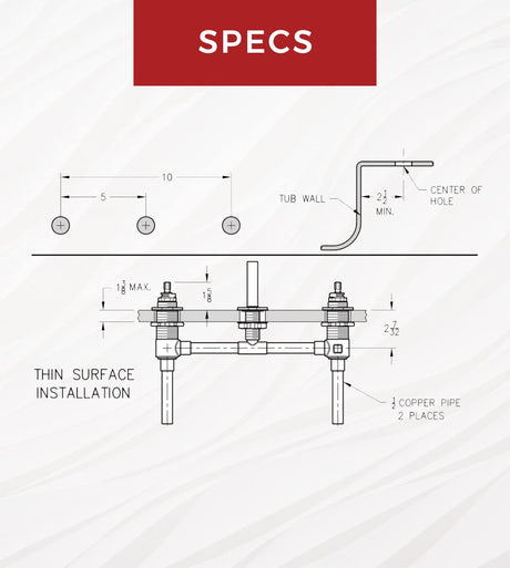 Pfister Unfinished Pfirst Series Roman Tub Valve 0X6-050R