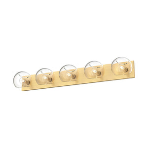 Alora VL548540BGCL WILLOW 40" VL BRUSHED GOLD CLEAR GLASS 5X60W E12