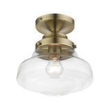 Avondale 1 Light Semi-Flush in Antique Brass (41291-01)