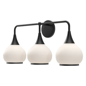Alora VL524326AGOP HAZEL 26" VL AGED BRASS MATTE OPAL GLASS 3X60W E26