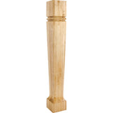 Hardware Resources P80-5-ALD 5" W x 5" D x 35-1/2" H Alder Bullnose Tapered Post