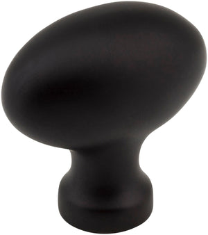 Jeffrey Alexander 3991BLK 1-9/16" Overall Length Matte Black Football Lyon Cabinet Knob