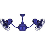 Matthews Fan VB-BLUE-MTL Vent-Bettina 360° dual headed rotational ceiling fan in Safira (Blue) finish with metal blades.