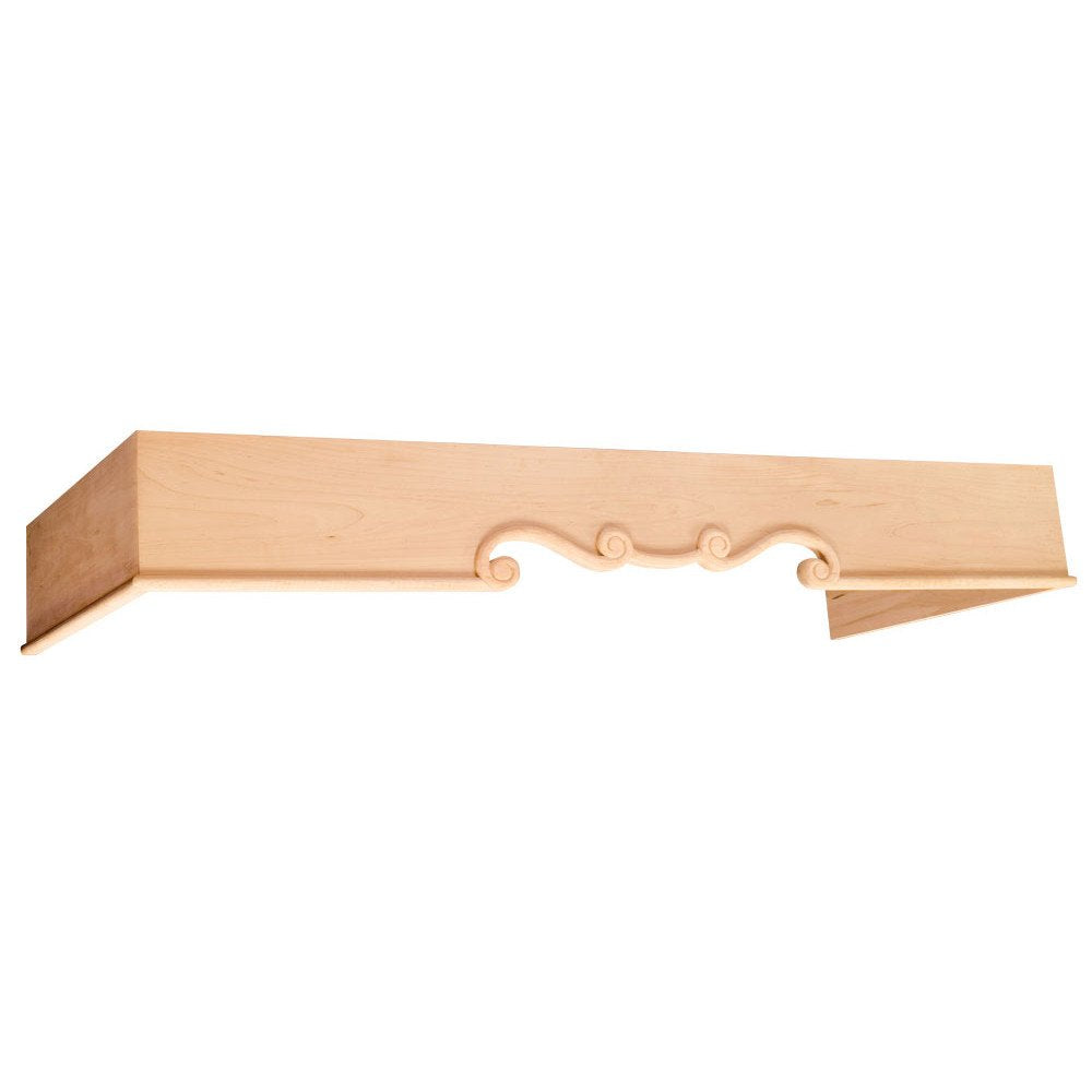 Hardware Resources MRH-1-72MP 73" W x 30-1/2" D x 9-13/16" H Maple Mantel Range Hood