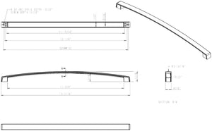 Jeffrey Alexander 549-320MB 320 mm Center-to-Center Matte Black Merrick Cabinet Pull