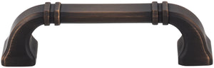Jeffrey Alexander 165-96DBAC 96 mm Center-to-Center Brushed Oil Rubbed Bronze Ella Cabinet Pull