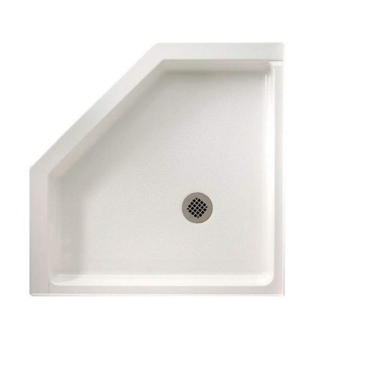 Swanstone SS-38NEO 38 x 38 Swanstone Corner Shower Pan with Center Drain in White SN00038MD.010
