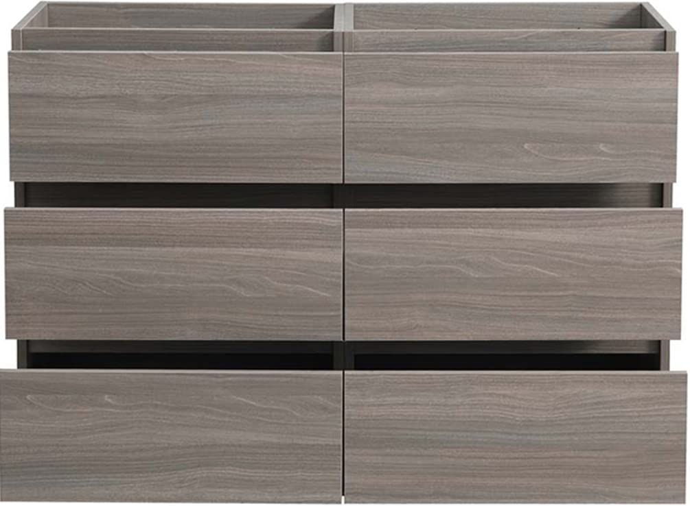 Fresca FCB93-2424MGO-D Fresca Lazzaro 48" Gray Wood Free Standing Double Sink Modern Bathroom Cabinet