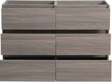 Fresca FCB93-2424MGO-D Fresca Lazzaro 48" Gray Wood Free Standing Double Sink Modern Bathroom Cabinet