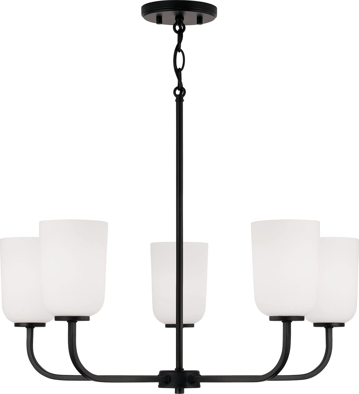 Capital Lighting 448851MB-542 Lawson 5 Light Chandelier Matte Black