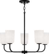 Capital Lighting 448851MB-542 Lawson 5 Light Chandelier Matte Black