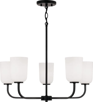 Capital Lighting 448851MB-542 Lawson 5 Light Chandelier Matte Black