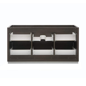 Fresca FCB8460GO Fresca Valencia 60" Gray Oak Free Standing Single Sink Modern Bathroom Cabinet