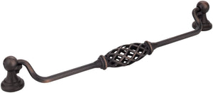 Jeffrey Alexander 749-224DBAC 224 mm Center-to-Center Brushed Oil Rubbed Bronze Birdcage Tuscany Drop & Ring Pull