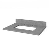 Jeffrey Alexander VKITSAV30WHSGR 30" White Savino Vanity, Steel Grey Cultured Marble Vanity Top, undermount rectangle bowl