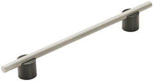 Amerock Cabinet Pull Matte Black/Silver Champagne 7-9/16 inch (192 mm) Center to Center Transcendent 1 Pack Drawer Pull Drawer Handle Cabinet Hardware