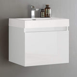 Fresca FCB8006TK-I Fresca Nano 24" Teak Modern Bathroom Cabinet w/ Integrated Sink