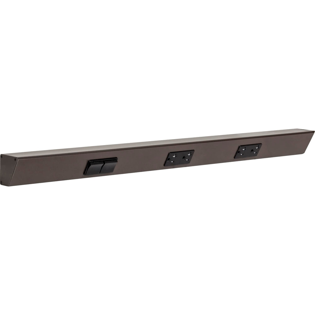 Task Lighting TRS30-3B-BZ-LS 30" TR Switch Series Angle Power Strip, Left Switches, Bronze Finish, Black Switches and Receptacles