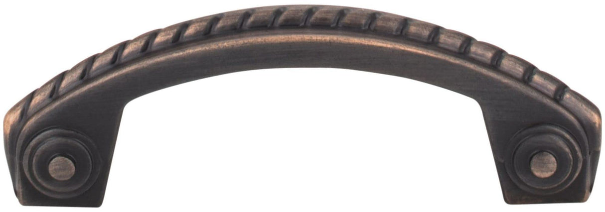 Jeffrey Alexander Z260-3BNB 3" Center-to-Center Brushed Black Nickel Rope Rhodes Cabinet Pull