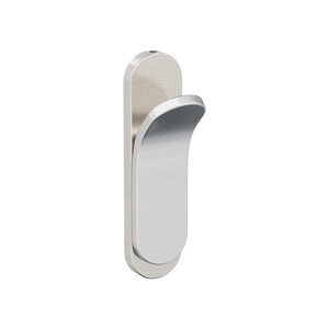 Amerock HBX37012G1026 Unison Single Prong Decorative Wall Hook Satin Nickel/Polished Chrome Hook for Coats, Hats, Backpacks, Bags Hooks for Bathroom, Bedroom, Closet, Entryway