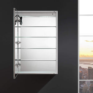 Fresca FMC022436-L Fresca Spazio 24" Wide x 36" Tall Bathroom Medicine Cabinet w/ LED Lighting & Defogger