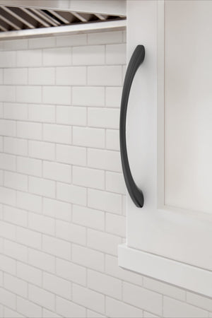 Amerock BP37232FB Matte Black Cabinet Pull 6-5/16 inch (160mm) Center-to-Center Cabinet Hardware Vaile Furniture Hardware Drawer Pull
