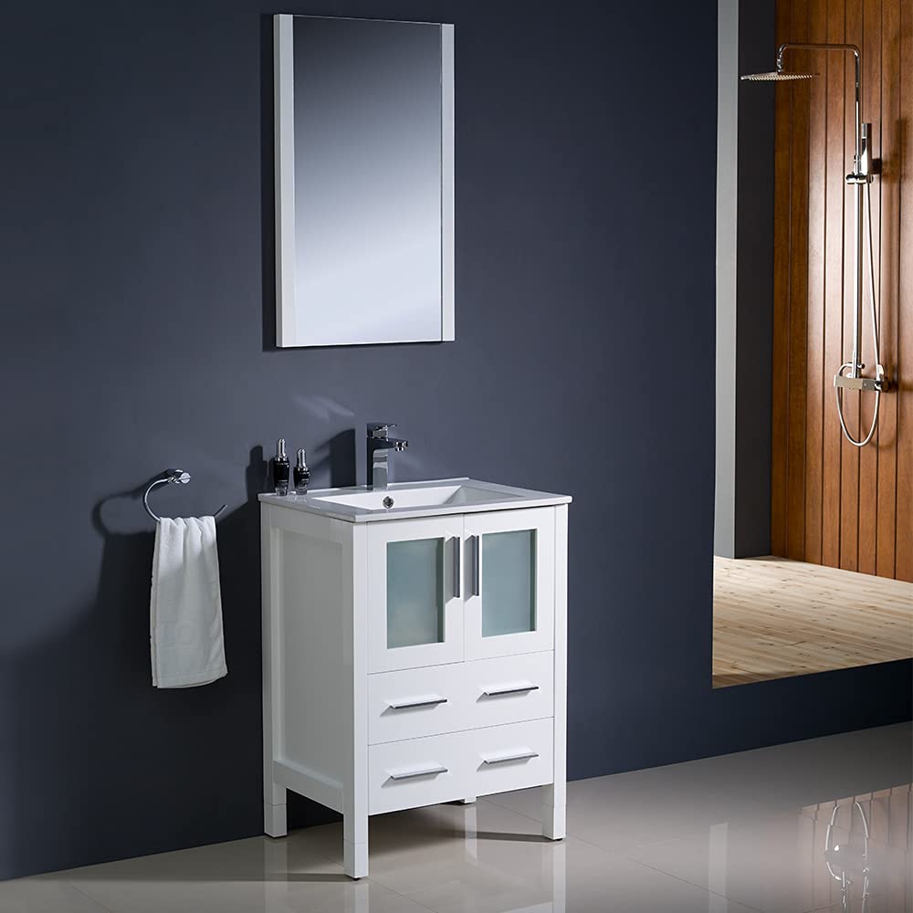 Fresca FVN6224GR-UNS Fresca Torino 24" Gray Modern Bathroom Vanity w/ Integrated Sink