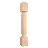 Hardware Resources P20-5-42-RW 5" W x 5" D x 42" H Rubberwood Reed Post