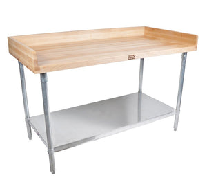 John Boos DNS18 Work Table w Base Shelf (120 in. x 36 - Galvanized)